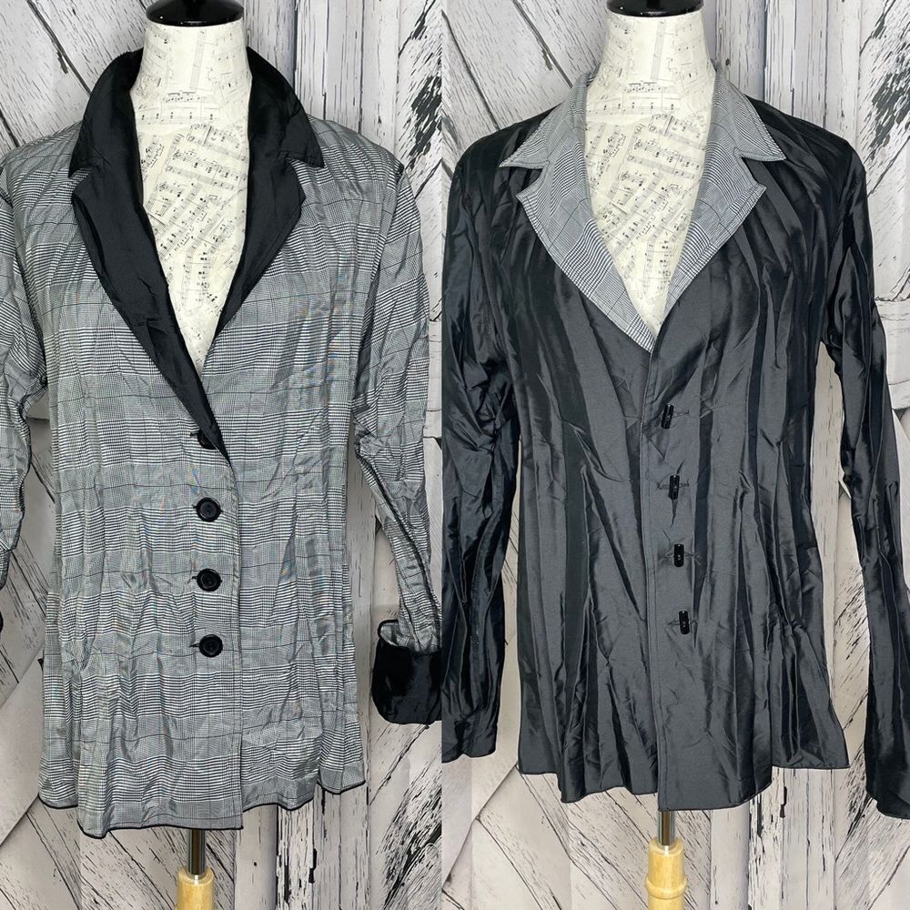Beluva San Francisco Reversible Jacket Black & Plaid L
